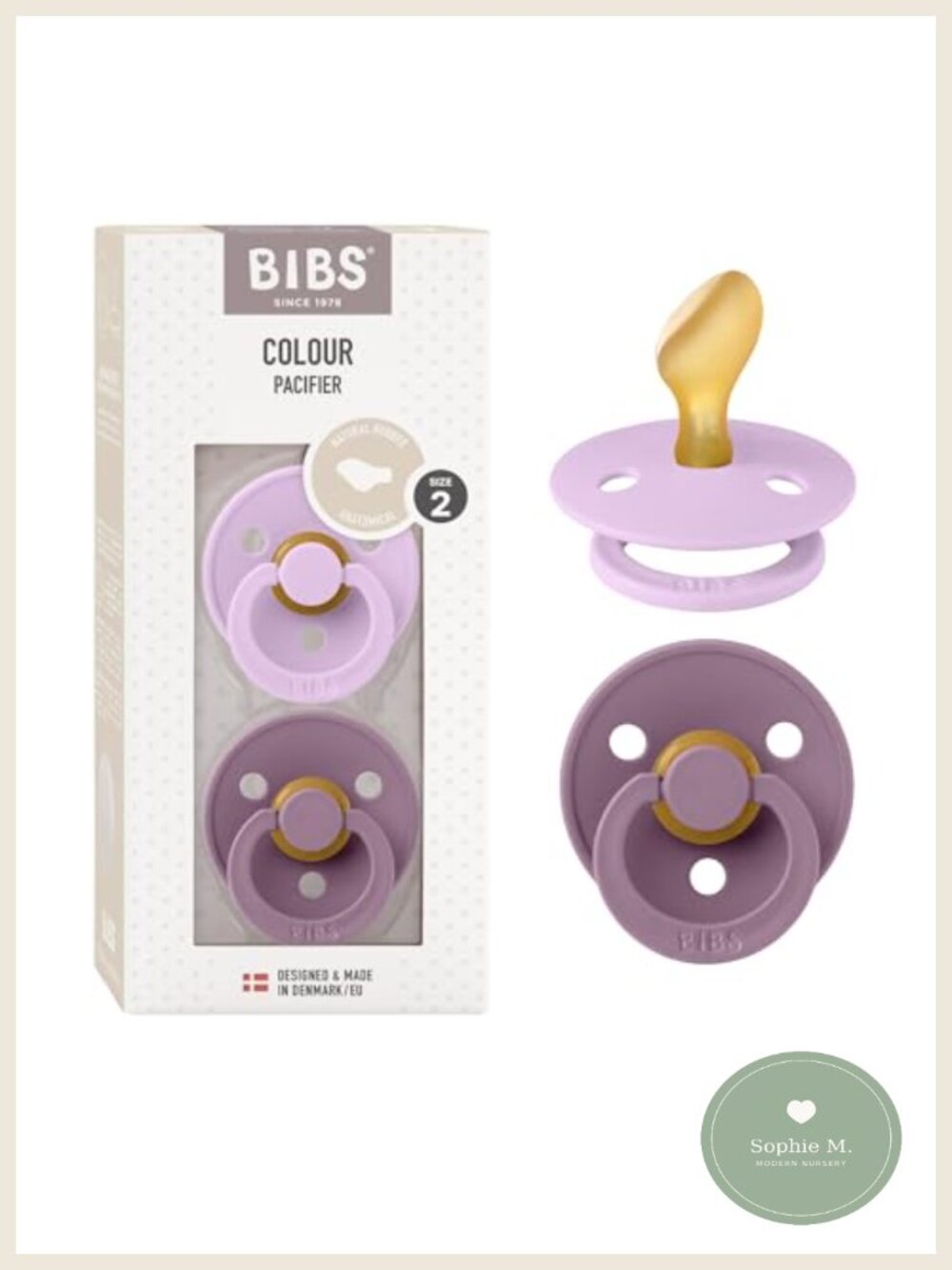 Natural Rubber Anatomical Pacifiers 2-Pack for 6-18 Months